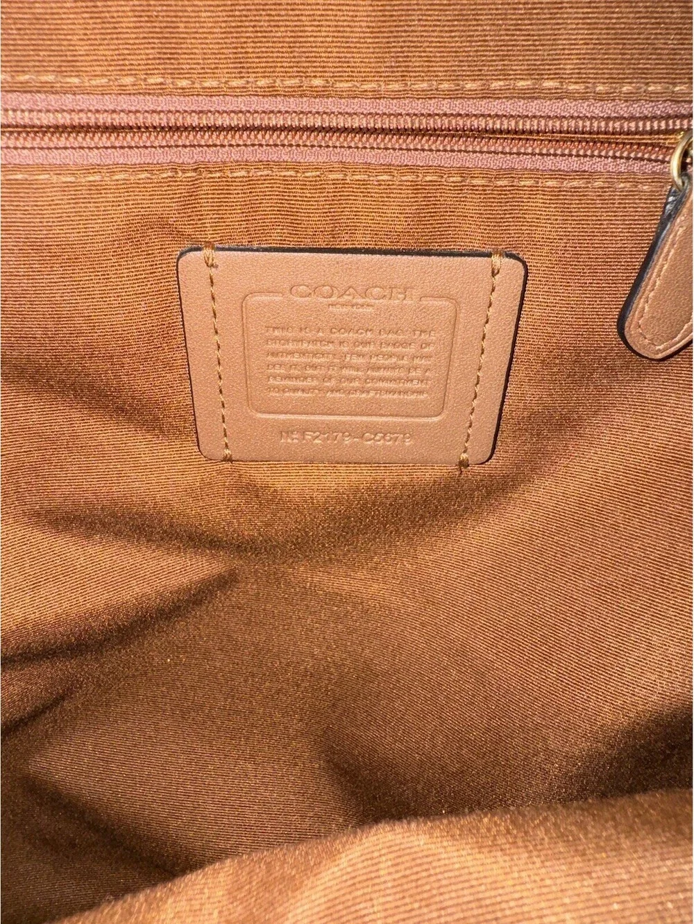 Coach Kenley Backpack in Signature Canvas Khaki / Black Gold Hardware C5679